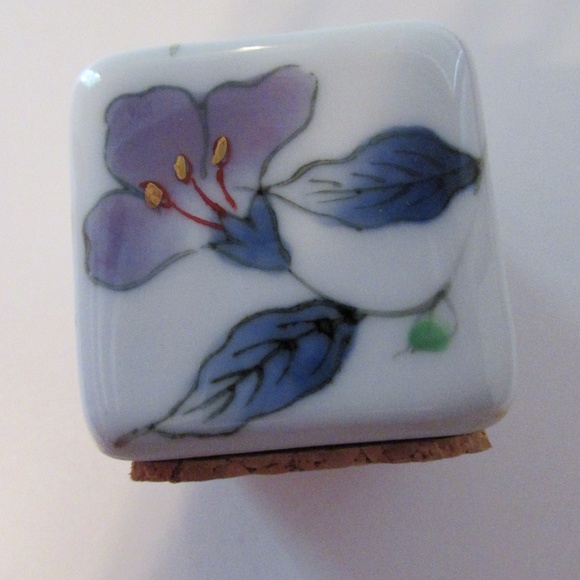 Marble blue iris square Trivet - Picture 4 of 10
